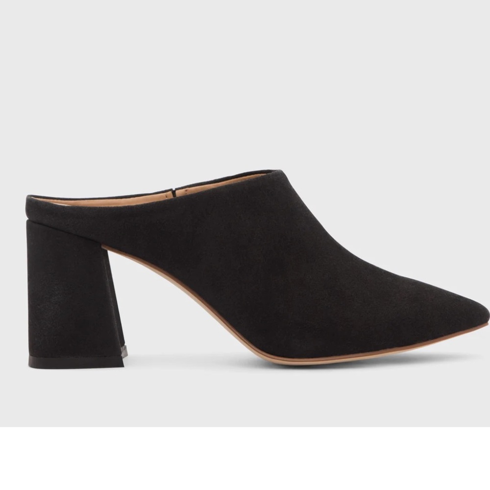 Matt & Nat Black Faux Suede Mules Size 9